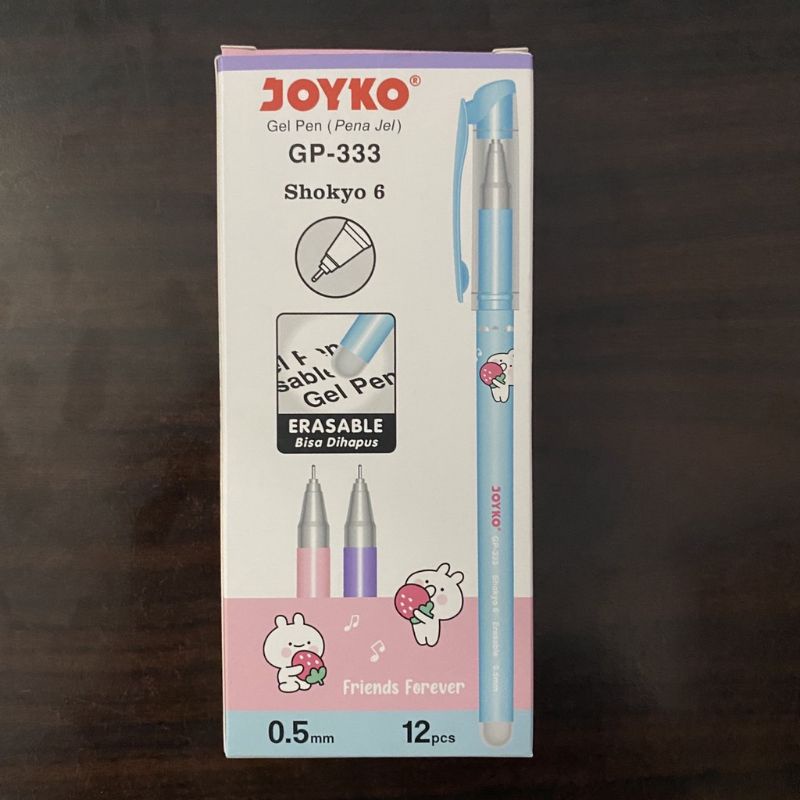 

Pulpen/Pen Gel Bisa di Hapus/Erasable Gel Pen Joyko GP-333 Shokyo 6