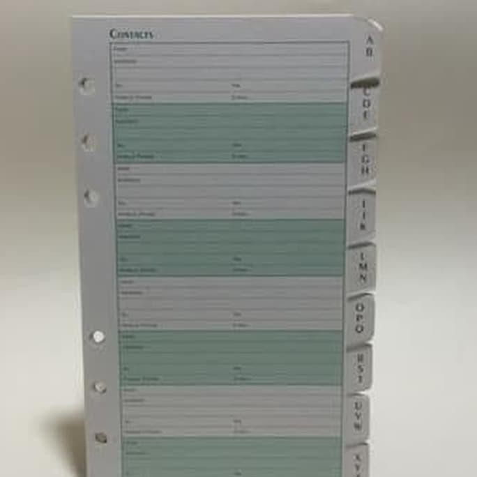 

BEST SELLER A6 6ring refill loose leaf isi binder filler kertas file pembatas TERJAMIN