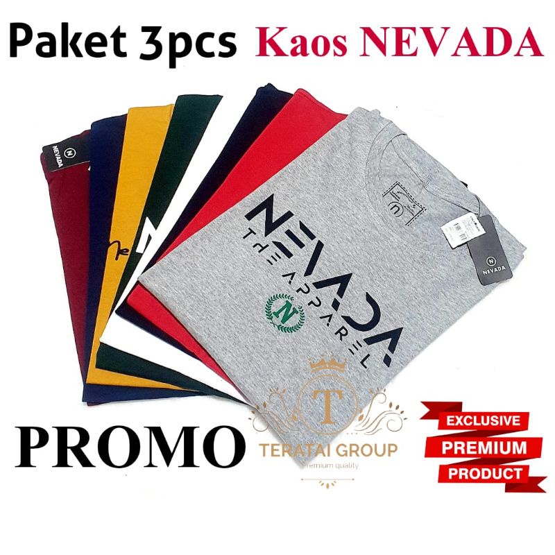 Kaos Nevada Motif Ramdom / Kaos nevada pria ori / Kaos nevada official matahari / Branded matahari /