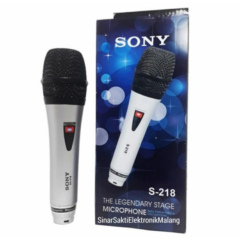 Mic Kabel Sony S 218 SN218 Microphone Mik Karaoke Murah Soni