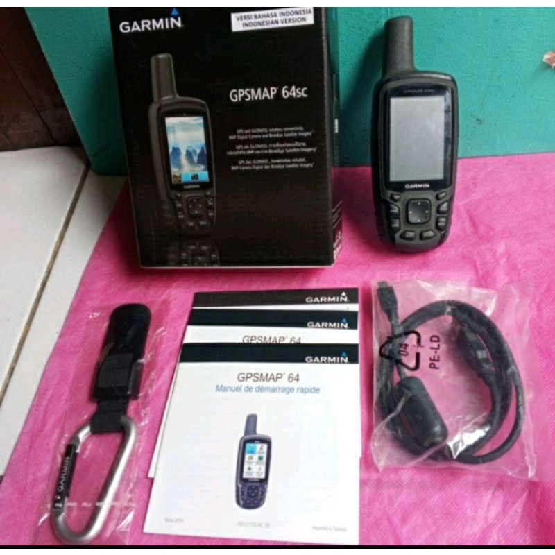 Garmin GPS Map 64SC Free Peta Topografi Indonesia garansi toko 1 bln normal