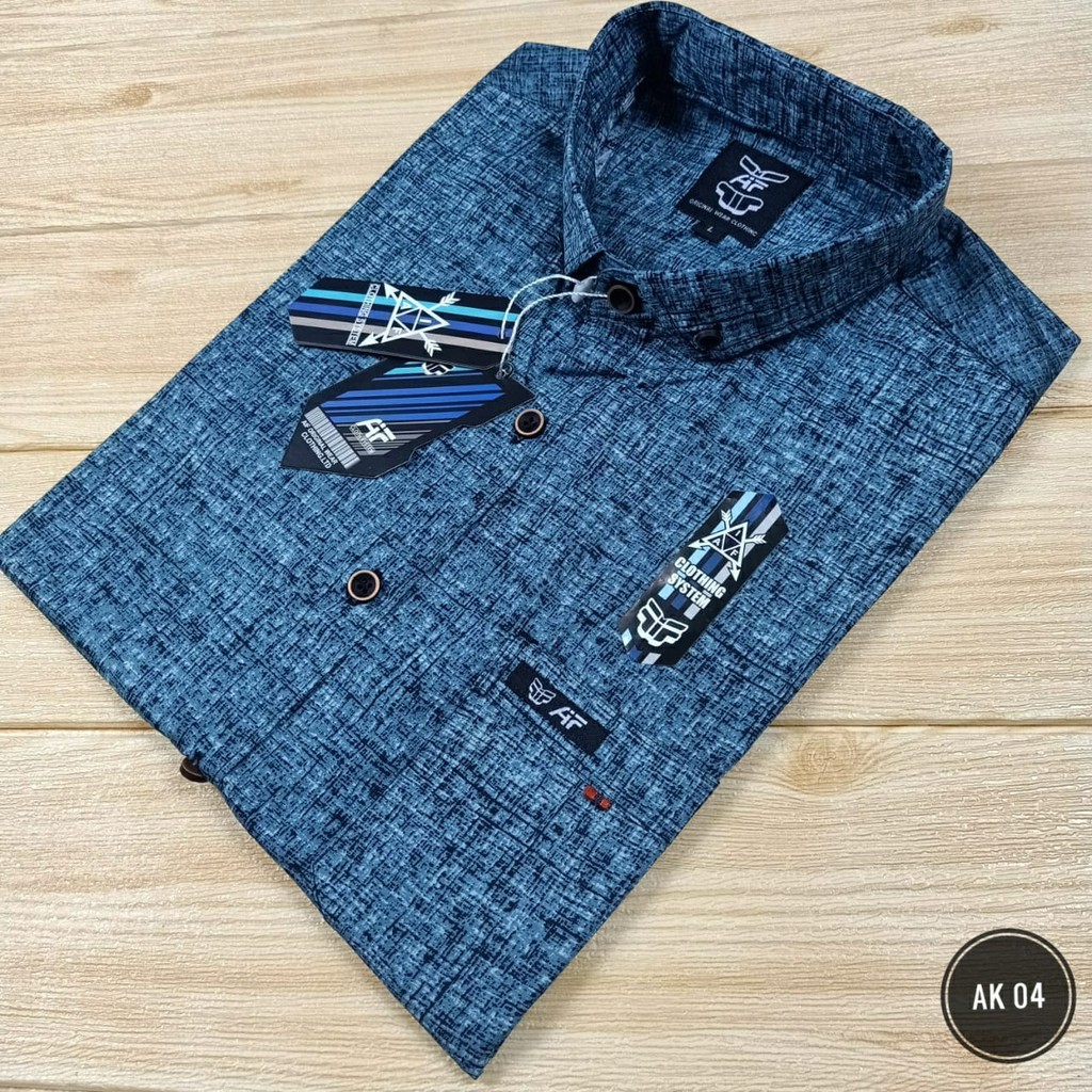 Kemeja Pria Lengan Pendek Model Slimfit - Kemeja Kasual Pria (AK 04)