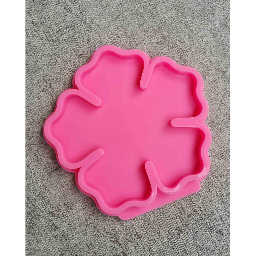 BYFE CETAKAN SILIKON RESIN COASTER SAKURA FLOWER SIZE 14cm