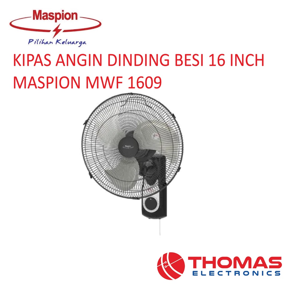 KIPAS ANGIN DINDING BESI 16 INCH MASPION MWF 1609