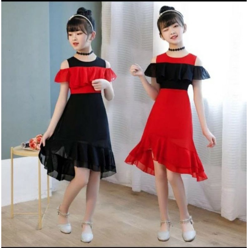 Dress Anak Kecil Perempuan Usia 1 2 3 4 5 Tahun Terbaru - Baju Dres Anak Cewek Cewek Lengan Panjang 