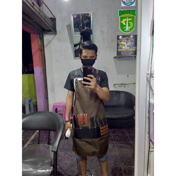 Apron waterproff apron cukur celmek barbershop apron barista apron barbershop murah apron Barber