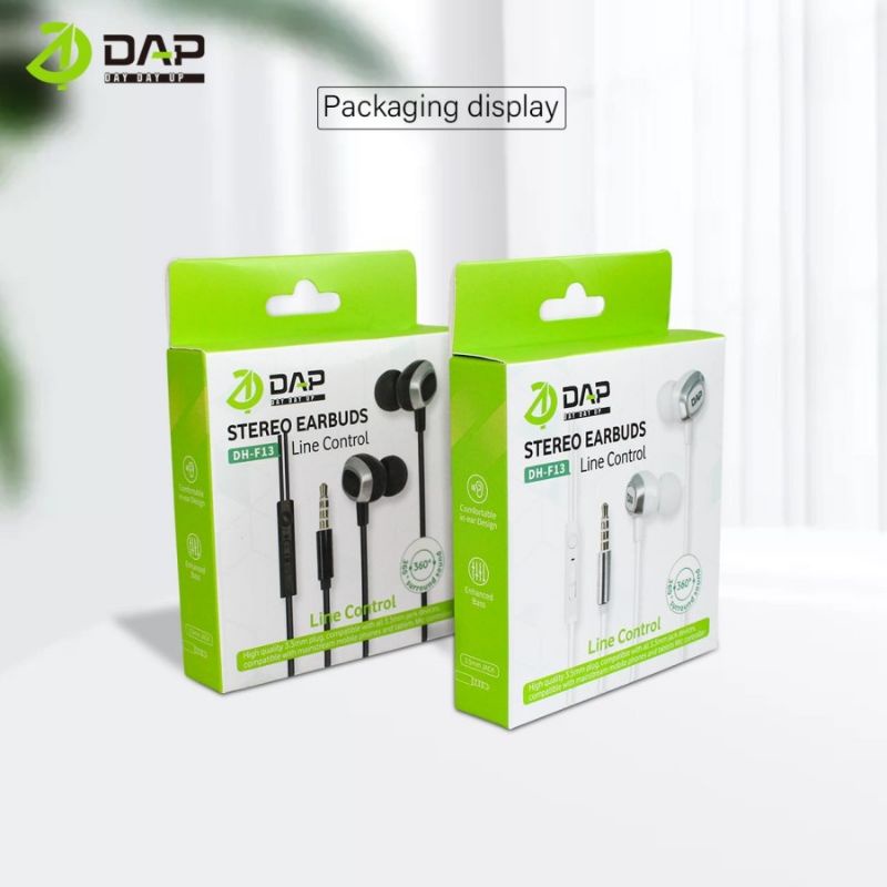 Headset DAP DH-F13 STEREO Handsfree DAP DH-F13 Earphone DAP DH-F13 STEREO BASS Line Control ORIGINAL