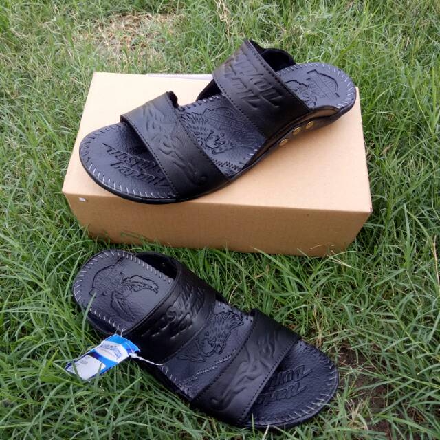 Sandal selop harley davitson ban dua hitam 39-43