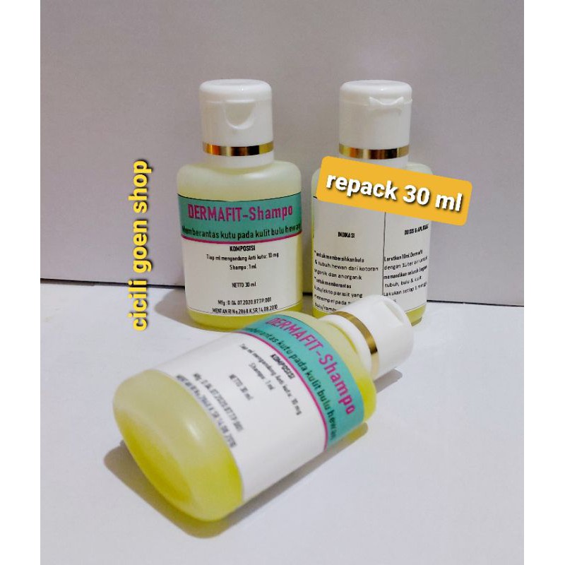 ORIGINAL DERMAFIT SHAMPO Anti Kutu 30 / 60 ml untuk Anjing dan Kucing ori