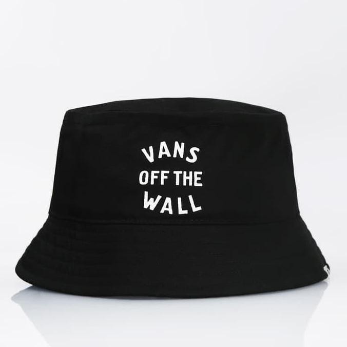 Versi Anak Dewasa Topi Bucket Hat Polos Custom Vans Off The Wall Unisex Hype Hypebeast Pria Wanita