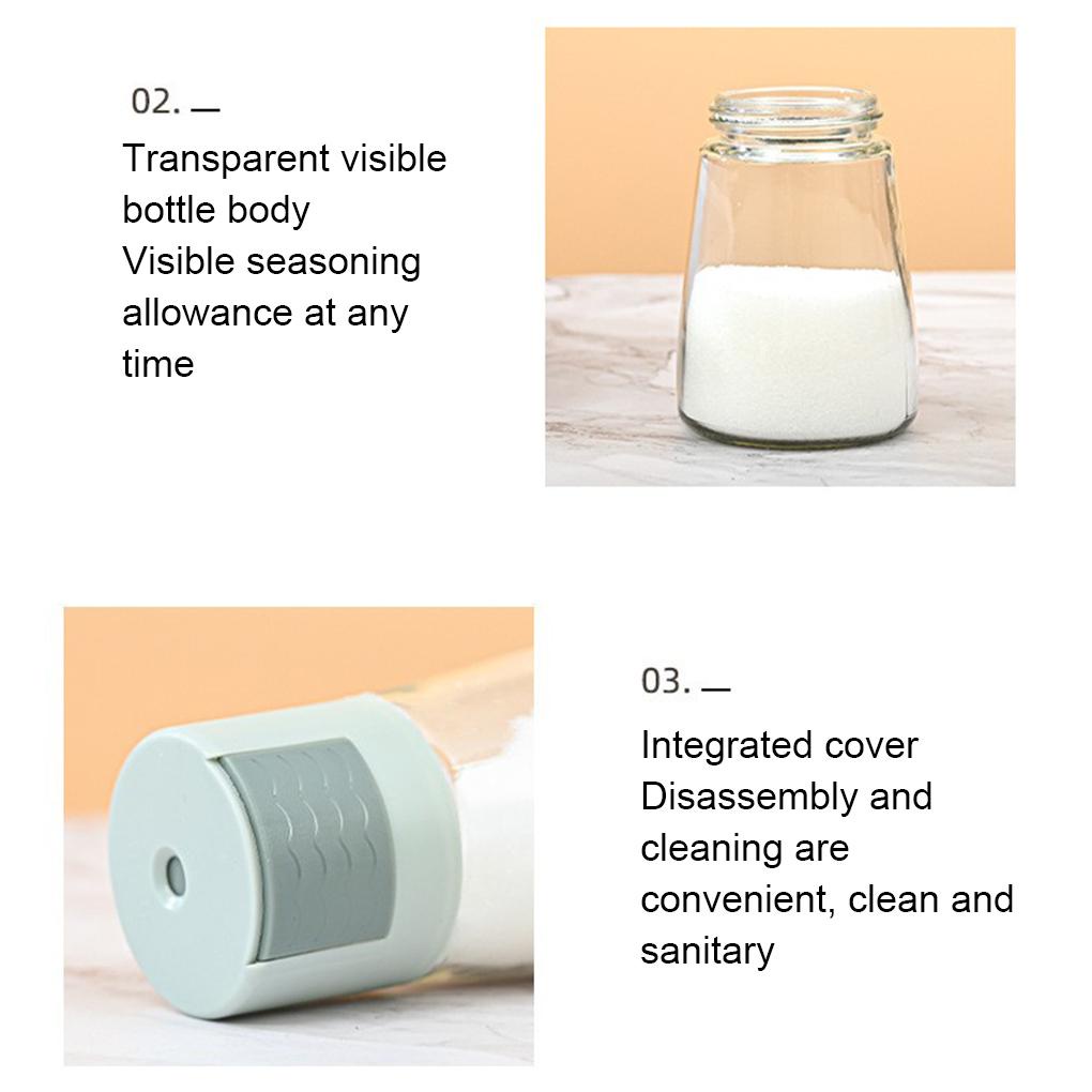 Dispenser Garam Tekan Type Botol Penyimpanan Bumbu Hotel Dapur Baking Barbecue Spice Washable Organizing Jar Container