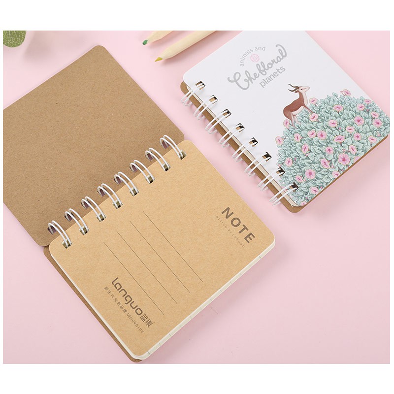 

The Floral Planets Spiral Ruled Notebook Mini