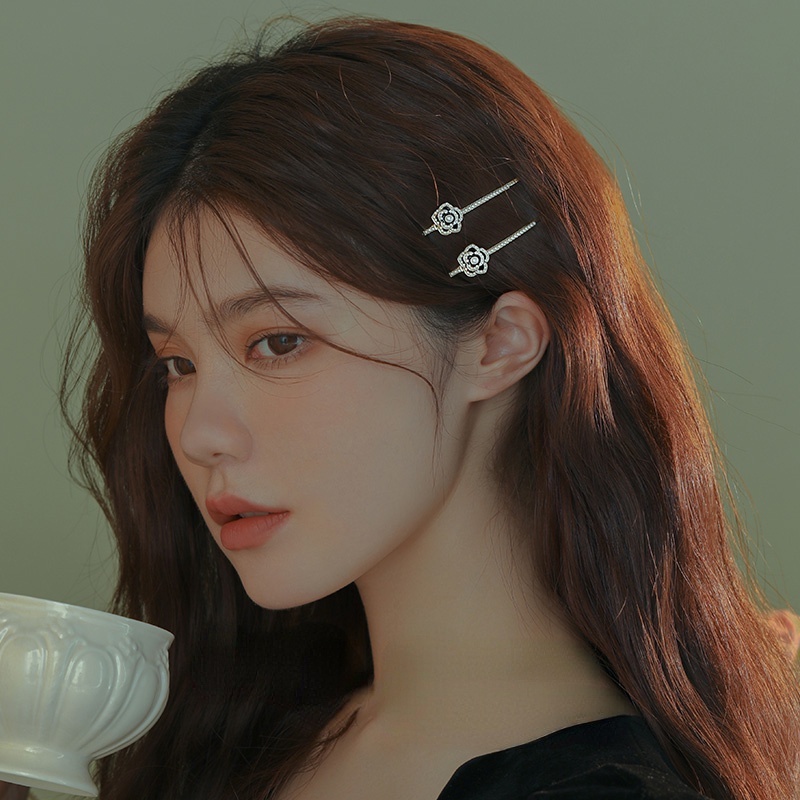 Jepit Rambut Rose pearl Korea Elegan vintage Aksesoris Rambut