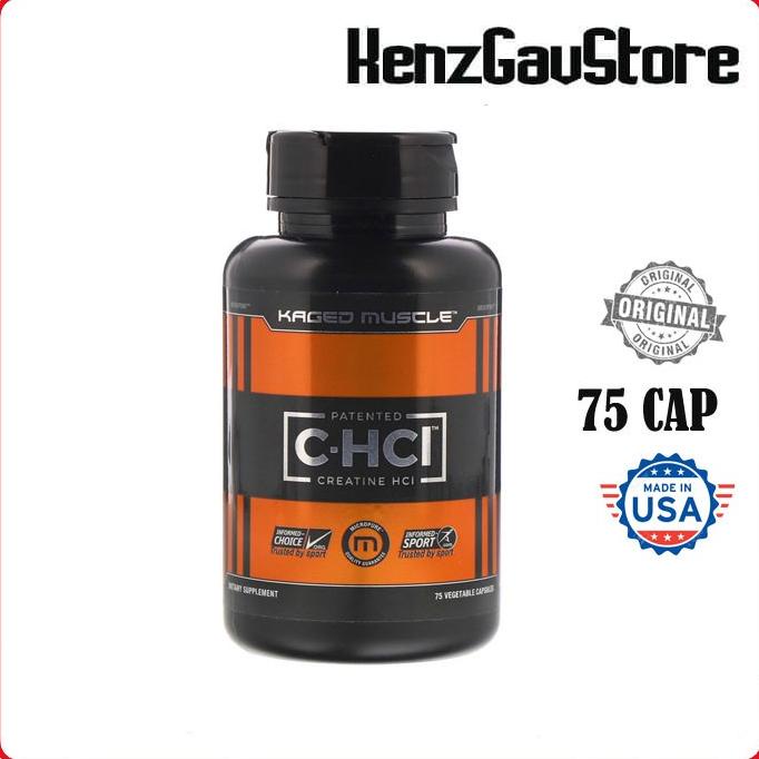 Creatine HCI Kaged Muscle Patented C-HCI 75 Vegetarian Capsules - 75 CAPSULES .