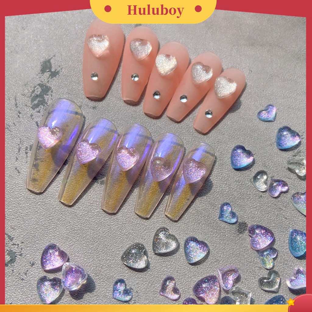 Huluboy Huluboy♡ 1 Kotak Dekorasi Kuku 3D Bahan Resin Tahan Air Untuk Hadiah Ulang Tahun