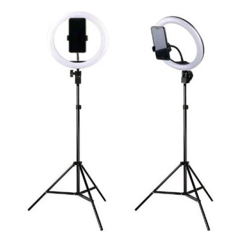 Ring Light 26cm + Tripod 2.1m - Lampu Makeup - Lampu Selfie - Lampu Vlog Tripod