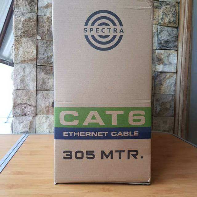 Kabel LAN CAT6 Outdoor STP Spectra FTP 1 BOX Dus Role Roll 305 Meter CAT 6