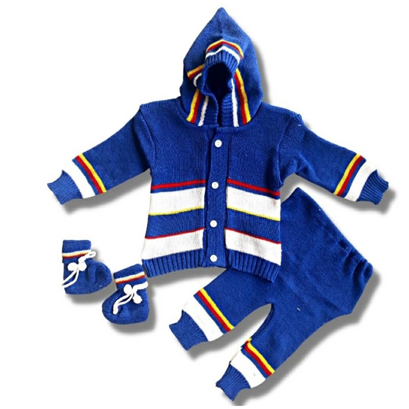 BAJU BAYI SET / BAJU BABY 3 IN 1 / BAJU BAYI MURAH / JAKET BAYI RAJUT / JAKET BAYI MURAH-5