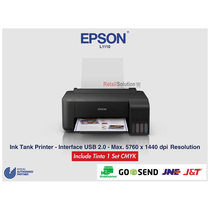 Printer Epson L1110 EcoTank pengganti Epson L310 print only L 1110