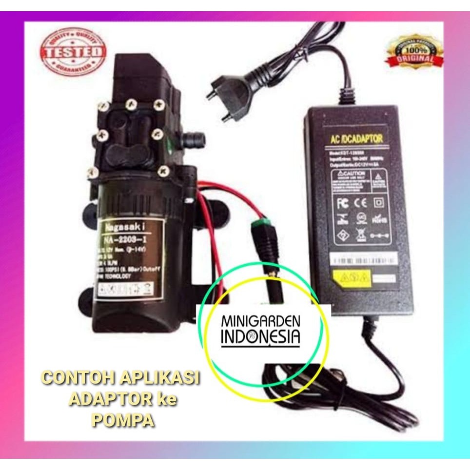 ADAPTOR 12V 5A power supply untuk pompa dc  lampu LED atau CCTV