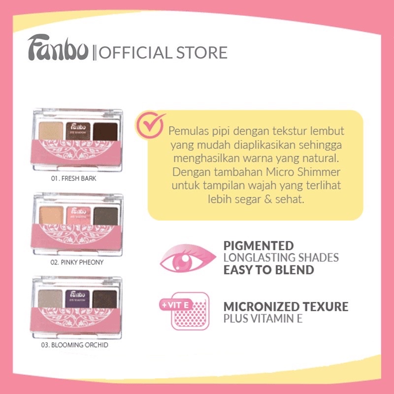 &lt;pa.ax&gt; fanbo eyeshadow duo - eyshadow isi 3 fanbo