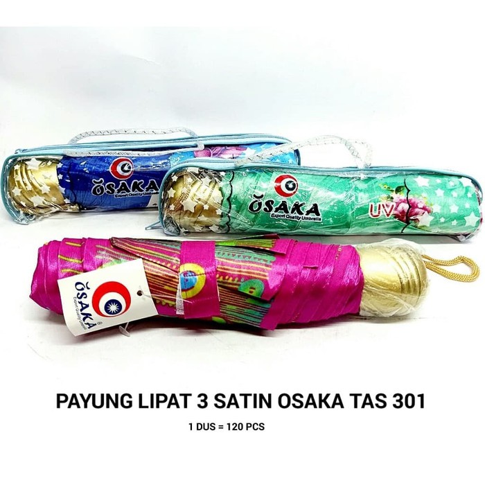 PAYUNG LIPAT 3 SATIN TAS MOTIF RANDOM OSAKA 301