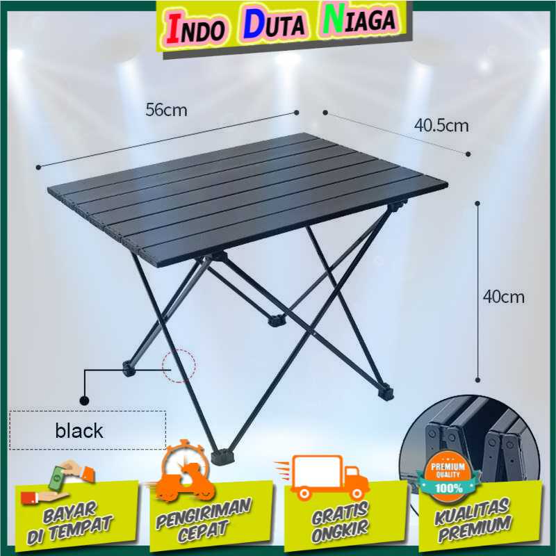 IDN MY HOME - Olevo Meja Lipat Piknik Foldable Aluminium 56x40.5x40cm - 8826