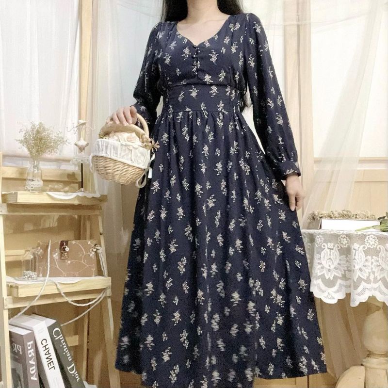 Dress Vintage Floral Cottagecore