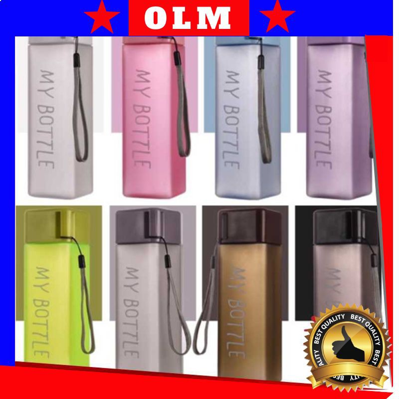 OLM - BO361 MY BOTTLE PETAK DOFF / BOTOL PERSEGI / BOTOL 500 ML / BOTOL MINUM