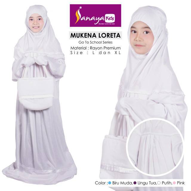 Mukena Anak Terusan Loretta Laura Original Brand by Sanaya Kids-3