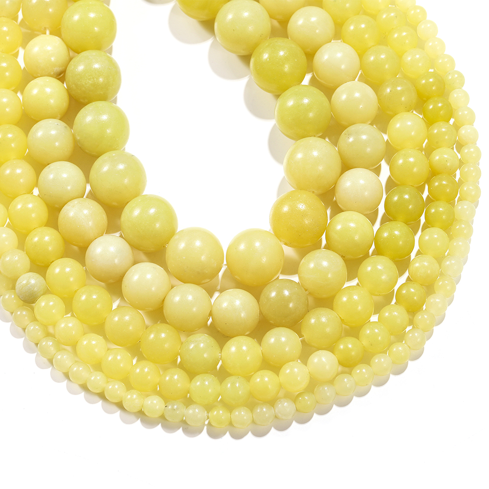 1strand/lot 4-12mm Polishing Natural Yelk Yellow Agates Stone Round Loose Beads For Jewelry Making Necklace Bracelet Wholesale