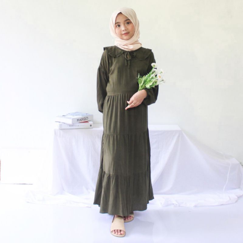 gamis anak tanggung midi dress