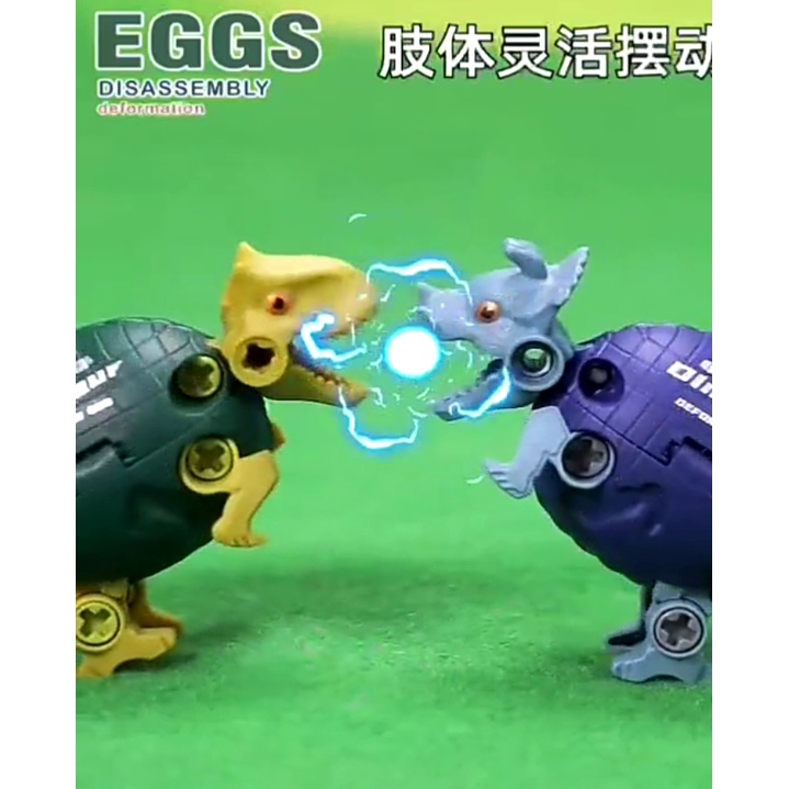 ( zwq ) Mainan Anak Diy Telur Dinosaur Deformation Bongkar Pasang, Eggs Disassembly Deformation Toys