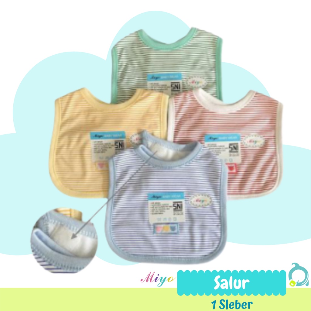 MIYO  ( 1 pcs / satuan ) Celemek / Slaber   Perlengkapan Baju Bayi Baru Lahir / Newborn