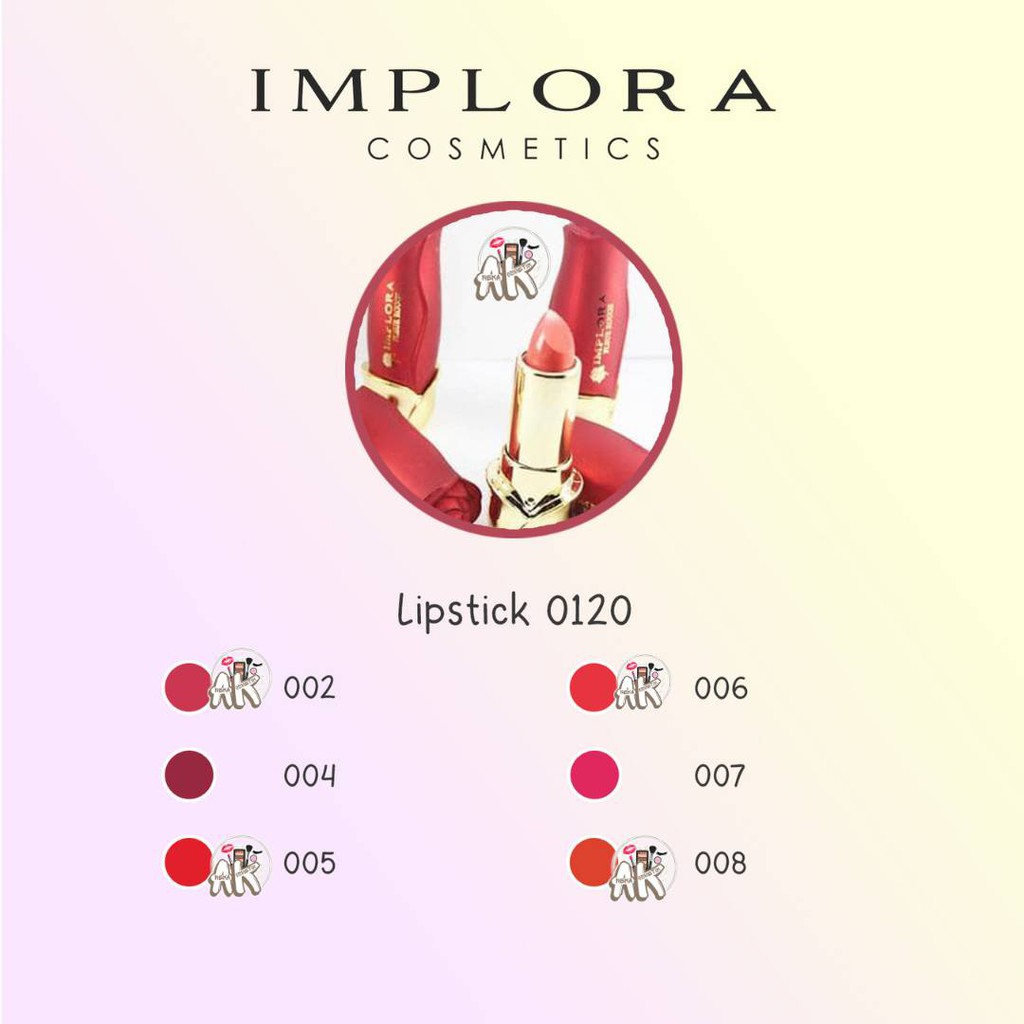 Implora Jelly Tint / Fleur Rouge Lustrous Lipstick Mawar / Lipcream / Liptint / Lip Matte Velvet / Lip Crayon Original Bpom