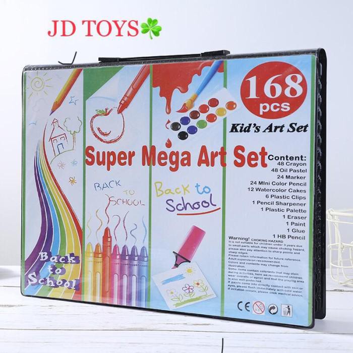

Art / Jd Toys - Pensil Warna 168 Pcs Super Mega Art Set / Alat Lukis Anak