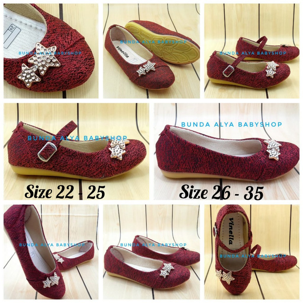 Sepatu Anak Perempuan 1 2 3 4 5 6 Tahun MERAH Casual - Sepatu Pesta Anak CEWEK Casual Size 22 - 35