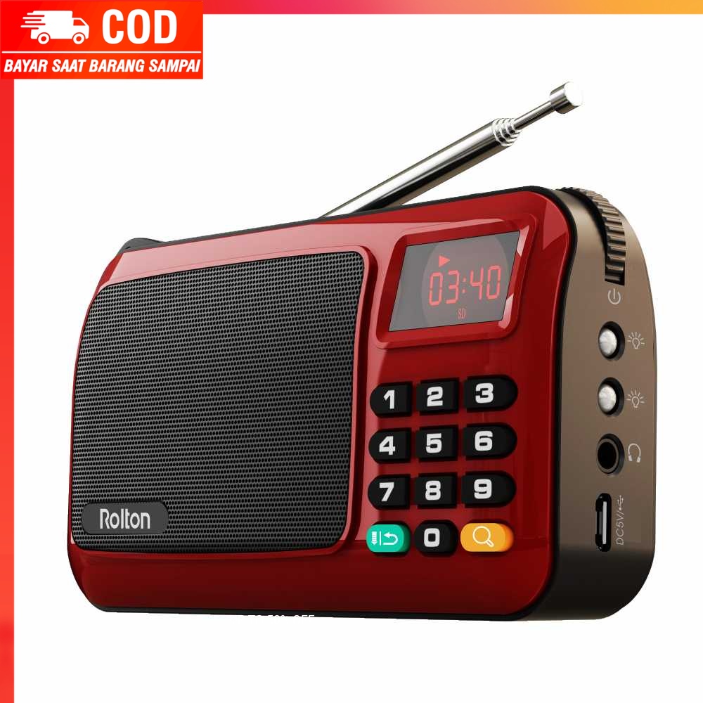 (100% BARANG ORI) Rolton W405 Portable FM Radio Player TF Card - W405