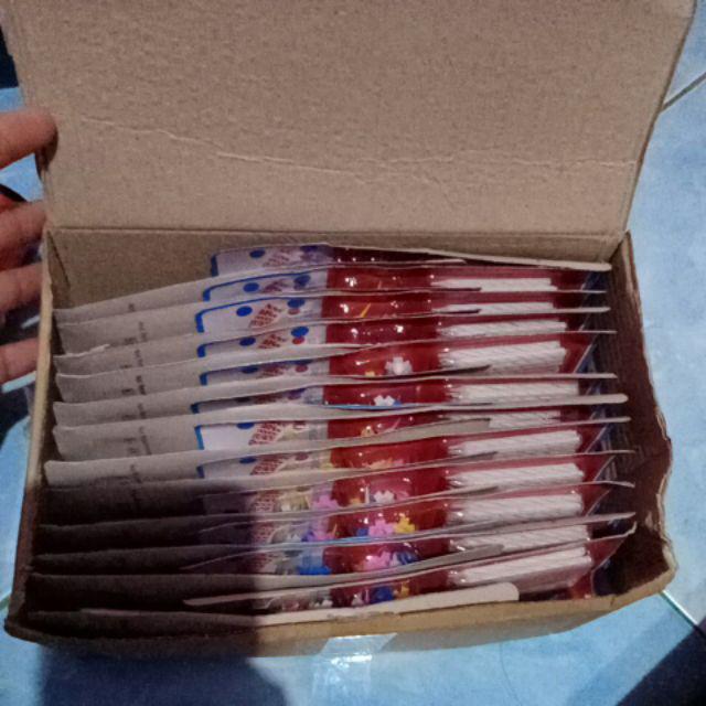 Grosir 1 Box Isi 24 - Lilin Peppermint / Lilin Ultah / Peppermint Stripe