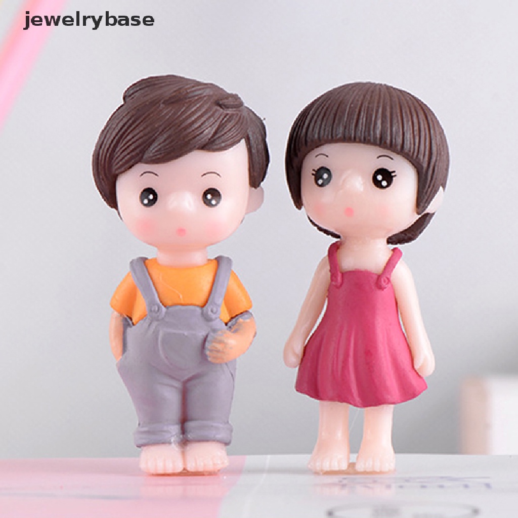 (jewelrybase) 2pcs / Set Mainan Miniatur Patung Untuk Dekorasi Rumah Boneka