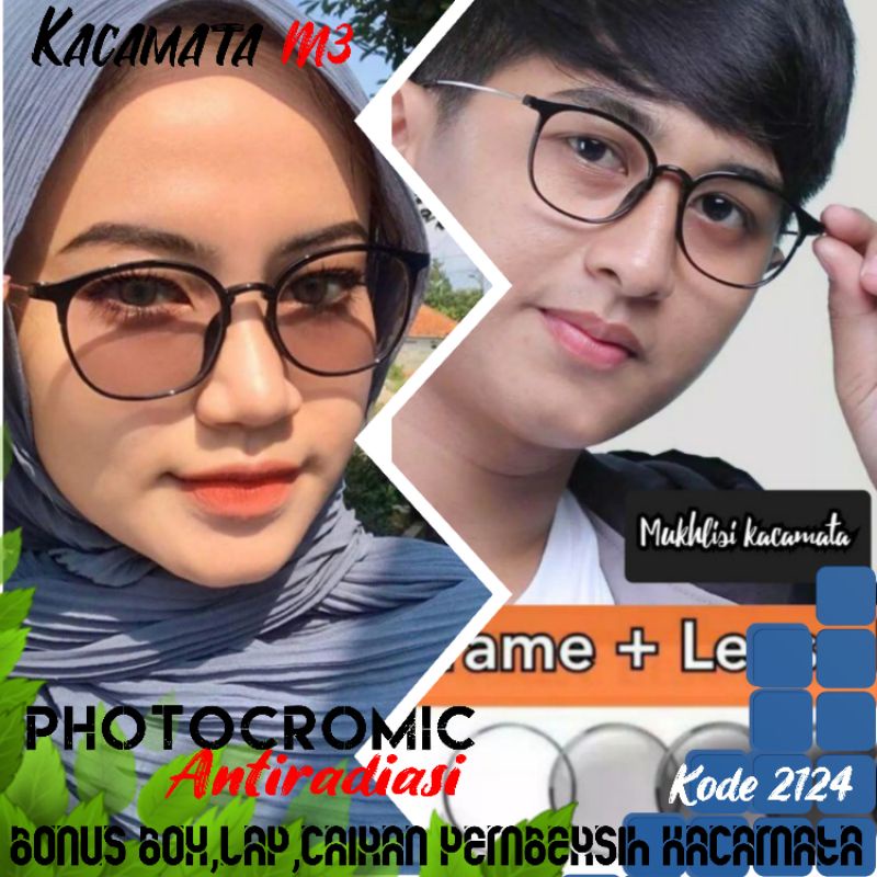 kacamata lensa photocromic antiradiasi boleh pilih yang blueray bisa normal minus plus cilinder tergantung permintaan sampai minus 5 cyl 2 harga masih sama tulis saja pesanan kaka di catatan saat order free box lap cairan pembersih kode 2124 size50-19-138