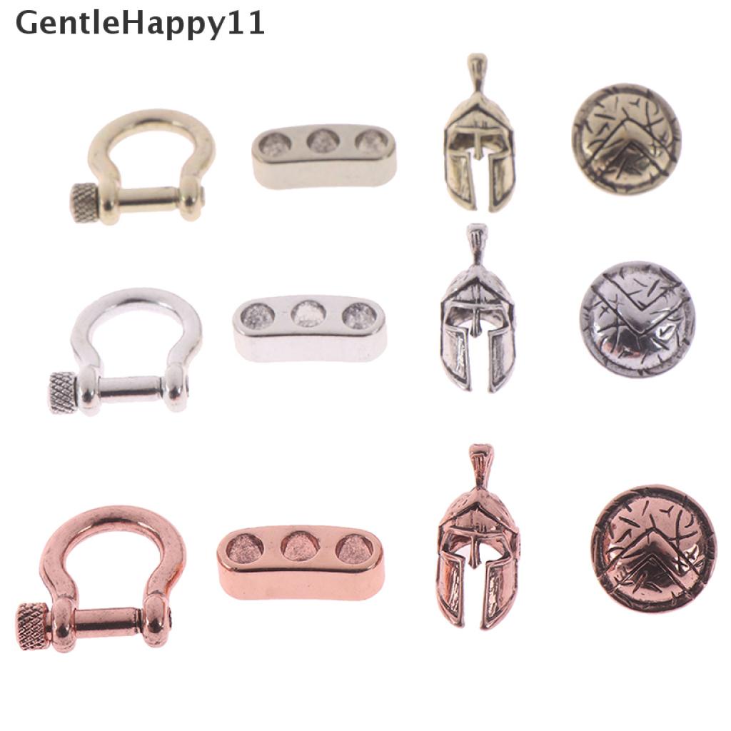 Gentlehappy 4PCs Manik-Manik Tali Paracord EDC Bentuk Salib