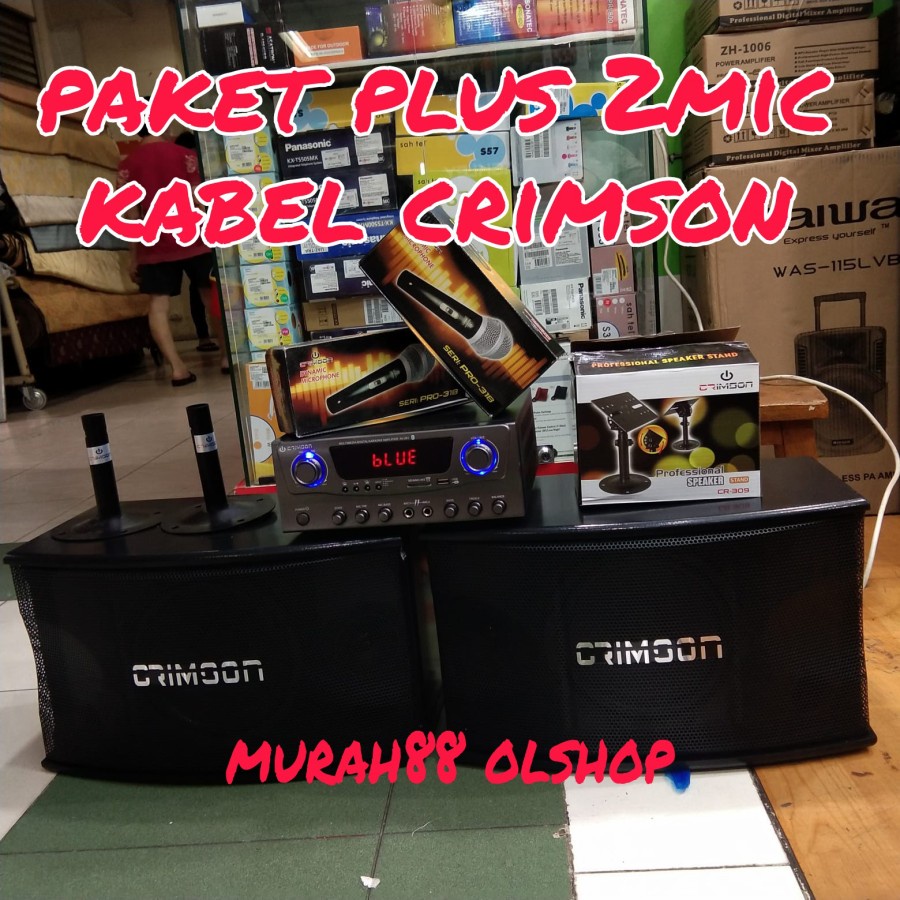 PAKET SOUND SYSTEM KARAOKE CRIMSON CR 303 free bracket bluetooth paket lain cek dikolom variasi