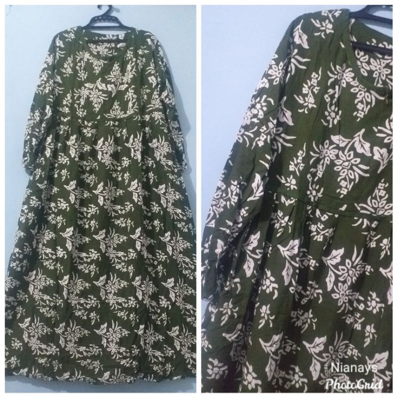 Gamis batik cap busui jumbo