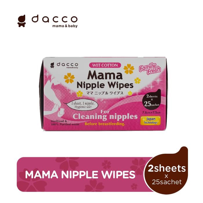 Dacco Mama Nipple Wipes Isi 25 Sachet