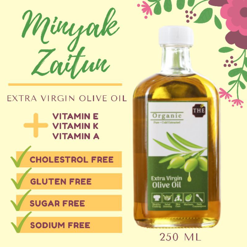 Minyak Zaitun Murni Asli Untuk Diminum Kesehatan / EVOO / Extra Virgin Olive Oil / 250 ml