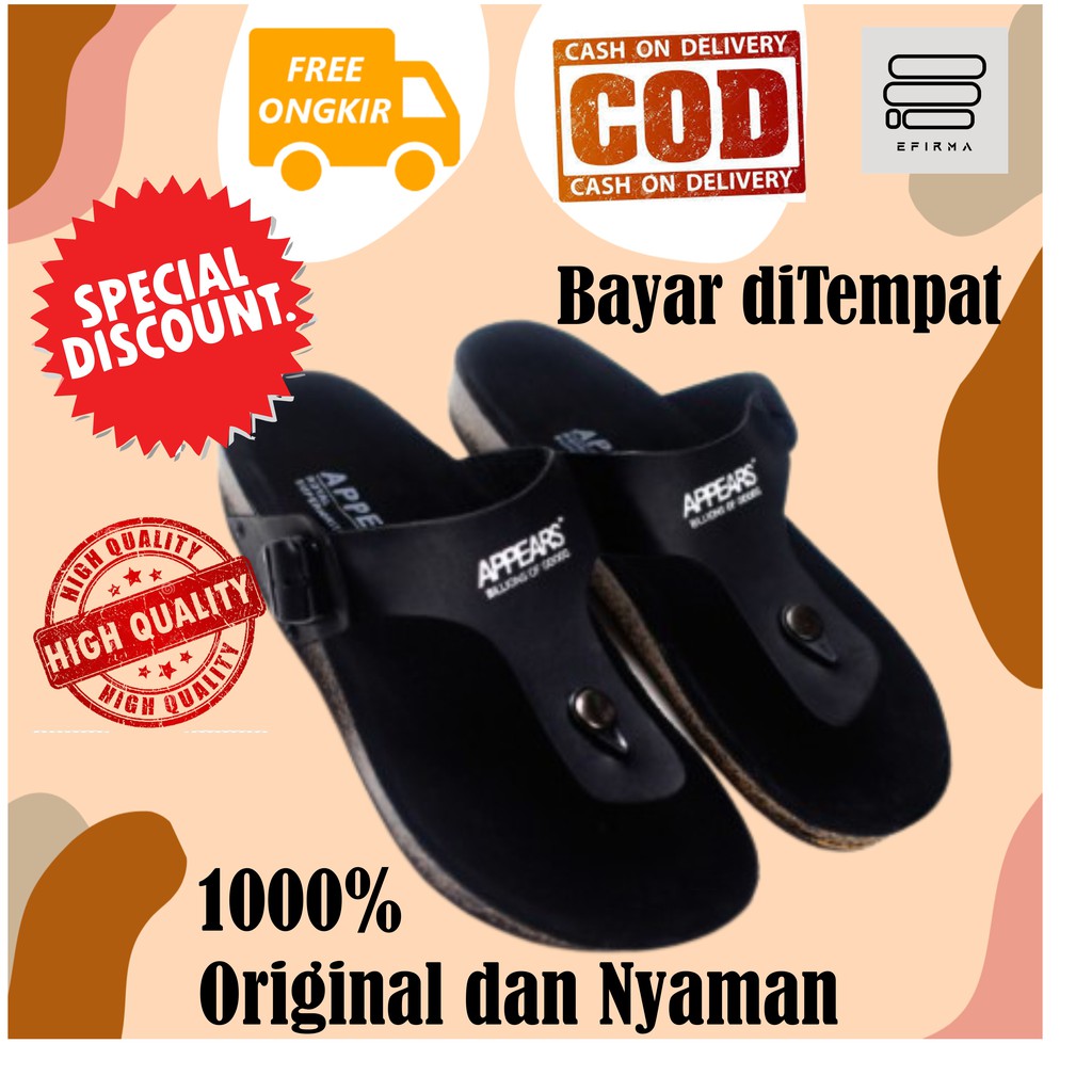 SANDAL SENDAL PRIA LAKI-LAKI COWOK KASUAL KEKINIAN CASUAL TERBARU MURAH JEPIT APPEARS BIRKENS 02