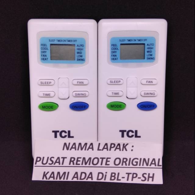 REMOTE REMOT AC TCL ORIGINAL ASLI PUTIH