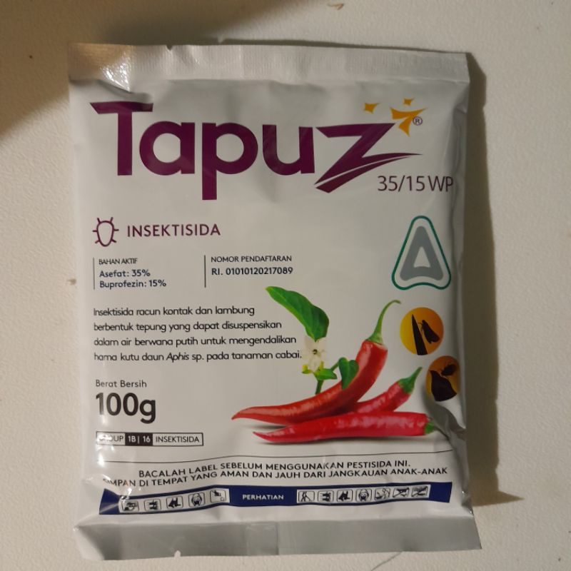 Insektisida TAPUZ 35/15WP 100gr Bahan aktif : asefat 35%+ buprofezin 15%