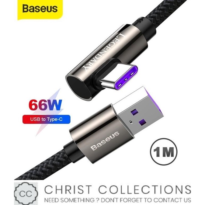 Baseus Kabel Data Fast Charging Usb To Type C 66W For Gaming Siku